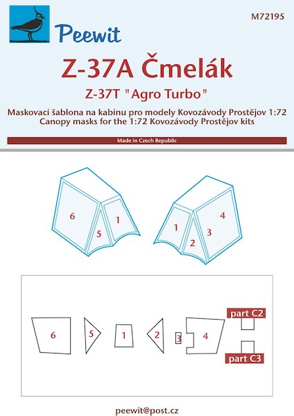 Z37A Cmelak Canopy masking (KP Model)  M72195