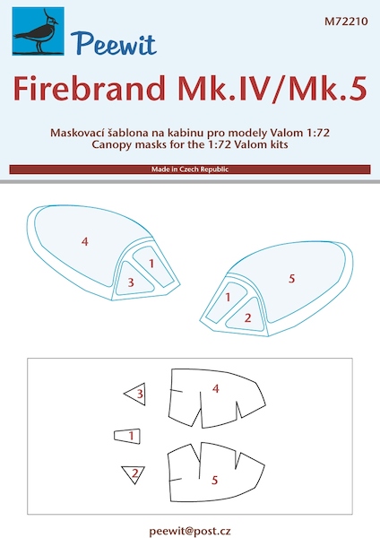 Blackburn Firebrand MKIV/MK5 Canopy masking (Valom)  M72210