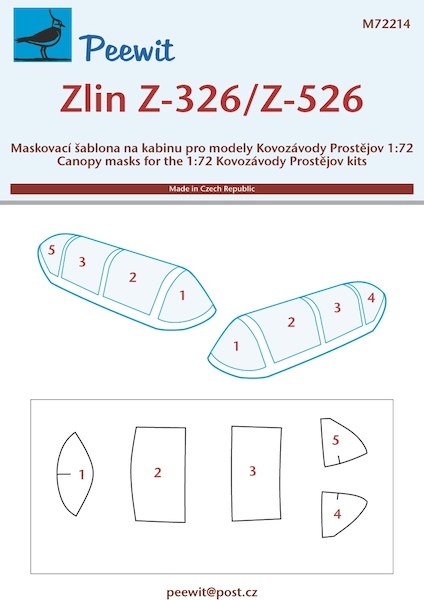 Zlin Z326/Z526F Canopy masking (KP) M72214