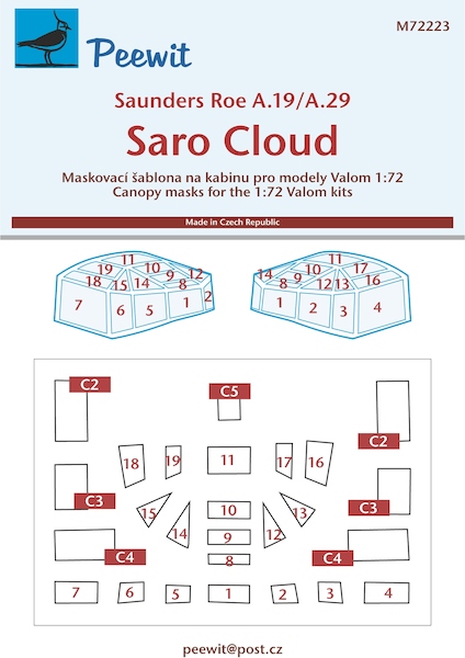 Saro Cloud Canopy and cabin Mask (Valom)  M72223