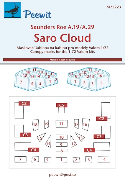 Saro Cloud Canopy and cabin Mask (Valom) M72223