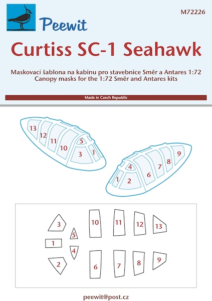 Curtiss SC1 Seahawk Canopy Wheel Mask (Smer, Antares)  M72226