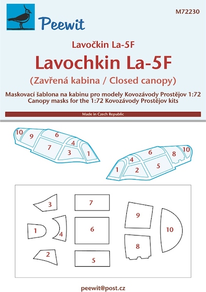 Lavochkin La5F Late Canopy (Closed) Mask (KP)  M72230