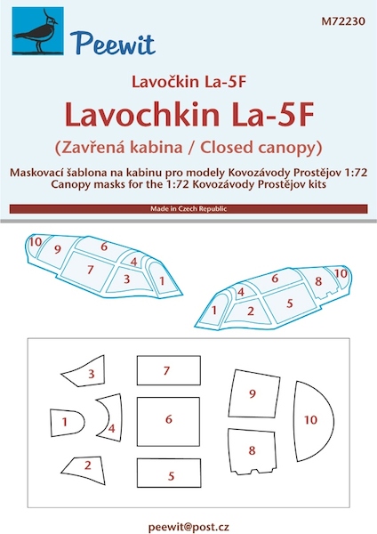 Lavochkin La5F Late Canopy (Closed) Mask (KP) M72230