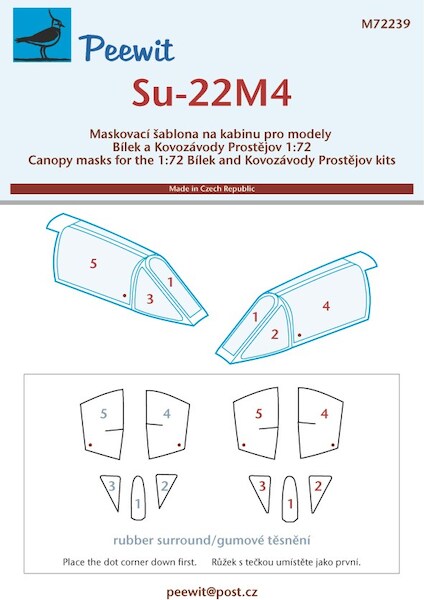 Sukhoi Su22M-4 Fitter Canopy mask (Italeri, Bilek KP)  M72239
