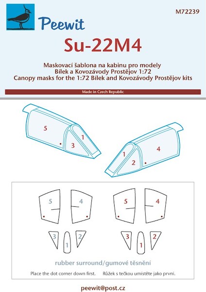 Sukhoi Su22M-4 Fitter Canopy mask (Italeri, Bilek KP) M72239