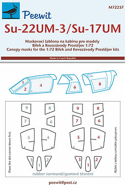 Sukhoi Su22UM-3/Su17UM Canopy mask (KP)  M72257