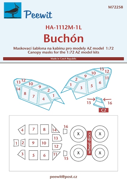 HA1112M-1L Buchon Canopy mask (AZ) M72258