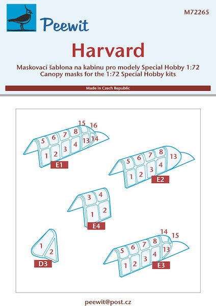 North-American Harvard Mk.II/III/IV Canopy mask (Special Hobby) M72265