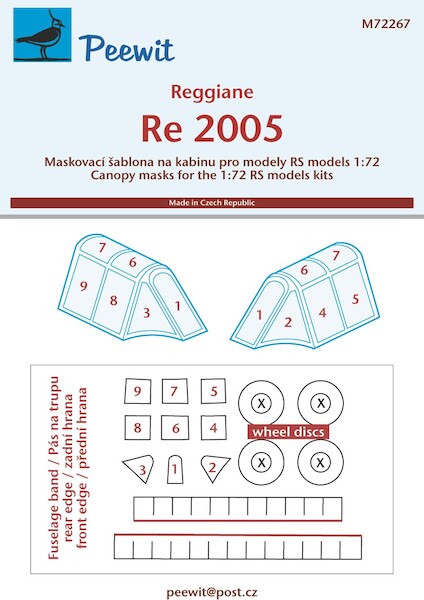 Reggiane Re2005 Canopy mask (RS Models) M72267