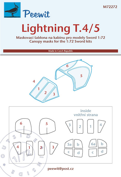 Lightning T4/T5 Canopy mask (Sword Models) M72272