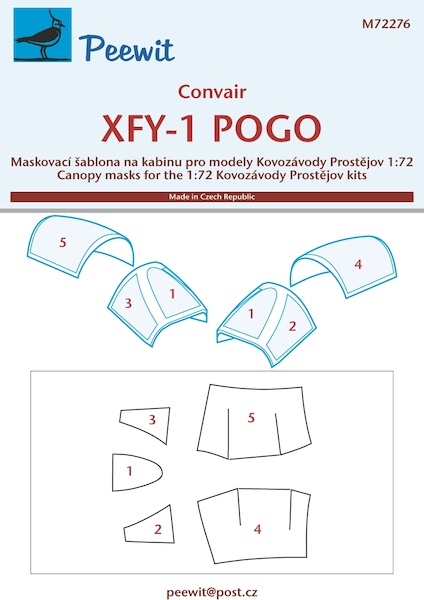 Convair XFY-1 Pogo Canopy mask  (KP Models)  M72276