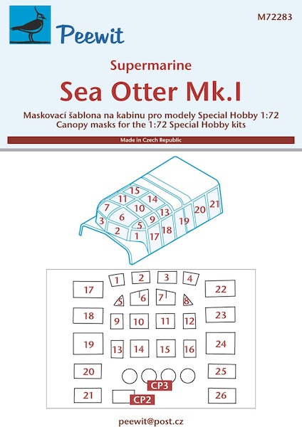 Sea Otter Canopy and porthole  mask (Special Hobby)  M72283