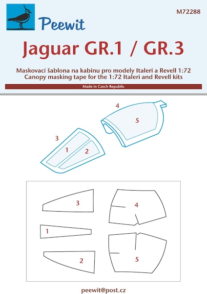 Jaguar GR1/GR3 Canopy mask (Revell) M72288