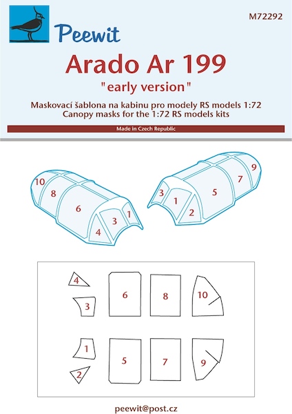 Arado AR199 - Early version  Canopy mask (RS Models)  M72292