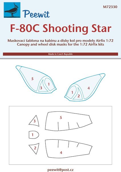 F-80C Shooting Star Canopy mask (Airfix kit)  M72330