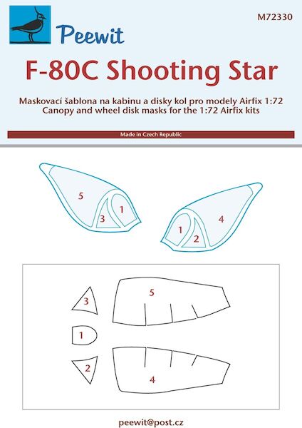 F-80C Shooting Star Canopy mask (Airfix kit)  M72330