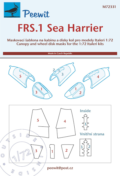 FRS.1 Sea Harrier Canopy mask (Italeri kit)  M72331