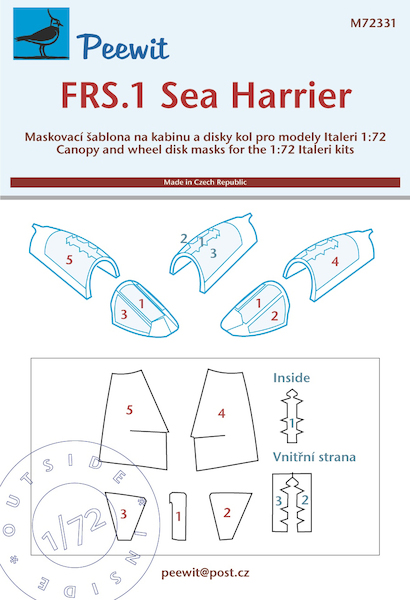 FRS.1 Sea Harrier Canopy mask (Italeri kit) M72331