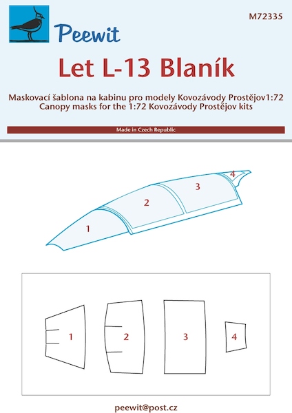 LET L13 Blanik Canopy mask (AZ Models) M72335
