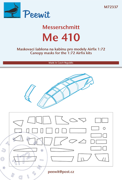 Messerschmitt Me410 Canopy mask (Airfix) M72337