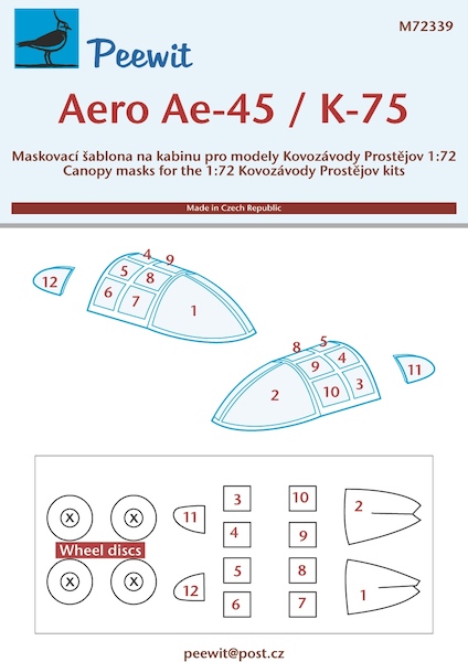 Aero Ae45/K75  Canopy mask (KP Models)  M72339