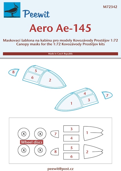 Aero Ae145  Canopy mask (KP Models)  M72342