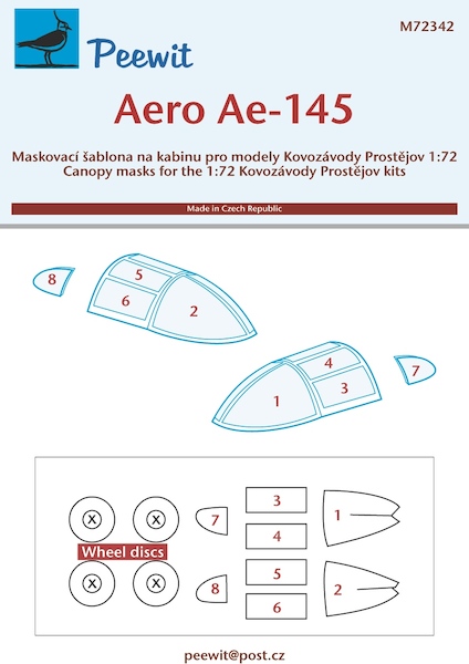 Aero Ae145 Canopy mask (KP Models) M72342
