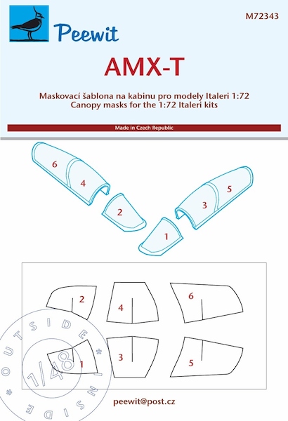 AMX-T Canopy mask (Italeri) M72343