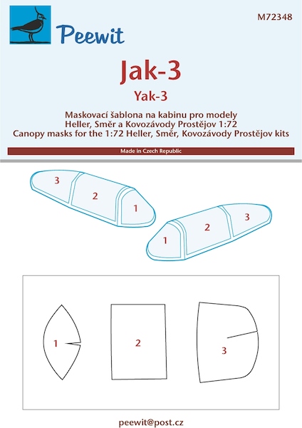 Yakovlev Yak3 Canopy Mask (Heller/Smer/KP) M72348
