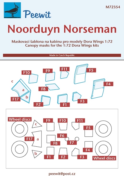 Noordduyn Norseman Canopy and wheels Mask (Dora Wings) M72354