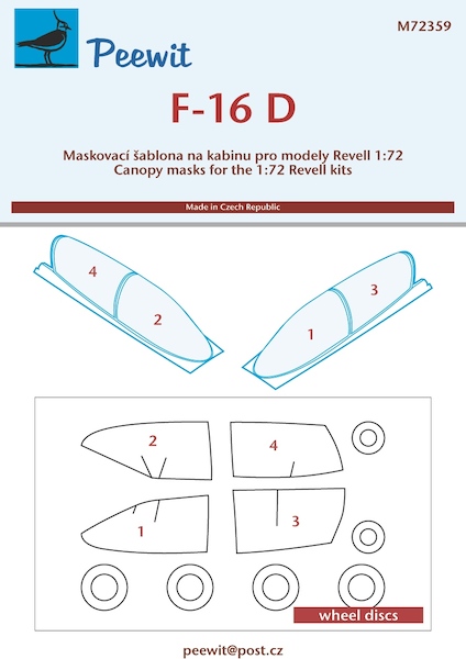 F16B/D Canopy and wheel Mask (Revell) M72359