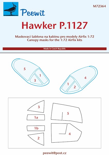 Hawker P1127 Canopy Mask (Airfix) M72364