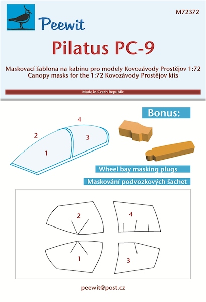 Pilatus PC9 Canopy and wheelwell Mask (Kovozavody Prostejov) M72372