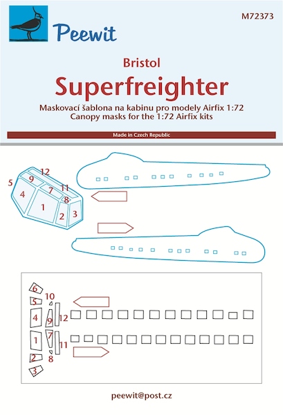 Bristol SuperFreighter Canopy and cabinwindow Mask (Airfix) M72373