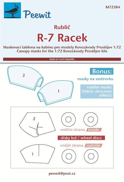 R7 Racek  Canopy and wheel Mask (AZ models)  M72384