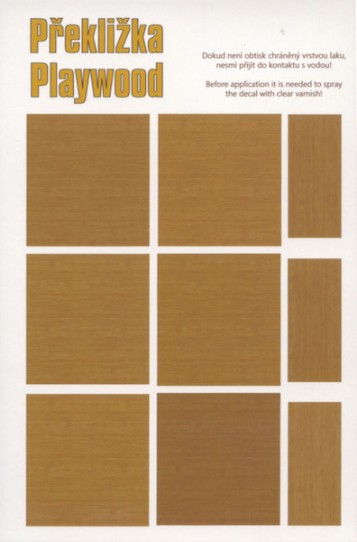 Old Plywood imitating decals (dark colour) M74005
