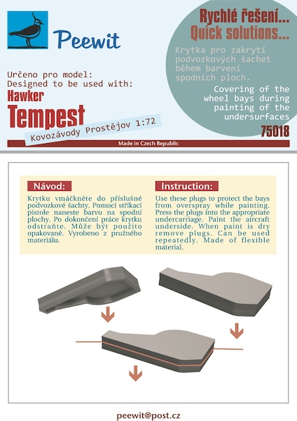 Plastic Paint masks Hawker Tempest (KP Models)  M75018