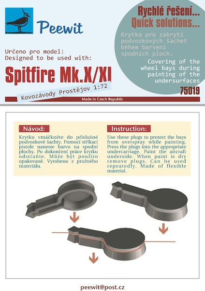 Plastic Paint masks Supermarine Spitfire MKX/XI (KP Models) M75019