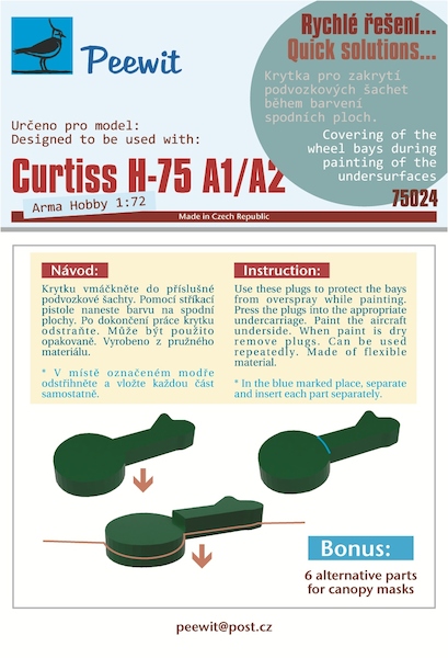 Plastic Paint masks Curtiss H75A1/A2 (Arma Hobby) M75024