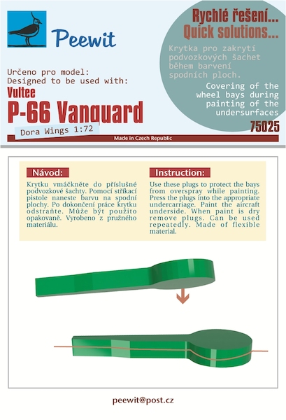 Plastic Wheelbay Paint masks Vultee P66 Vanguard (Dora Wings)  M75025