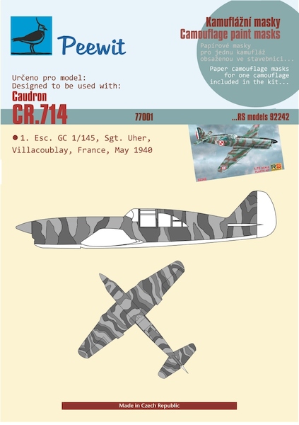 Caudron Cr714 Camouflage painting masks (RS)  m77001
