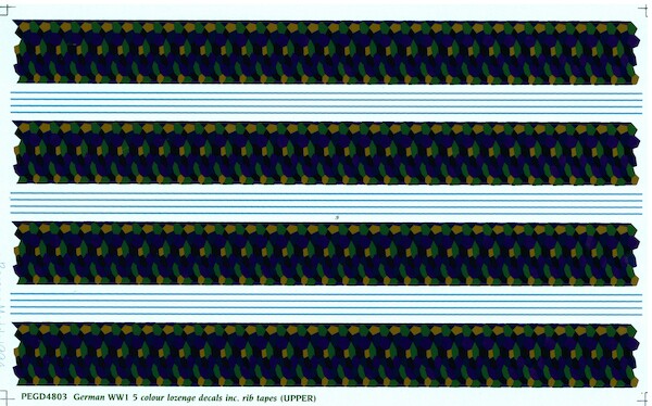 WW1 German 5 Colour Lozenge incl Ribtapes (Upper) PEGASET4803