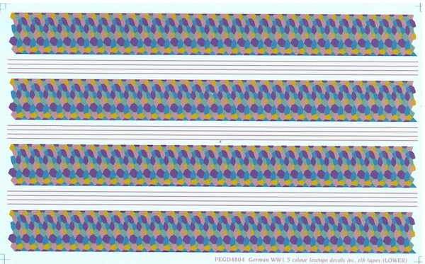 WW1 German 5 Colour Lozenge including Ribtapes (Lower) PEGASET4804