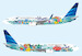 Boeing 737-800 Garuda Pikachu GA1 Jet PK-GMU 