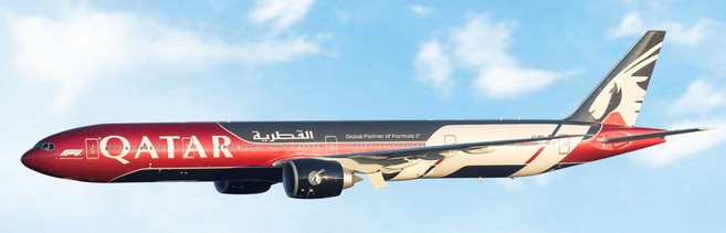 Phoenix-models 04681 Boeing 777-300ER Qatar Airways F1 A7-BEG