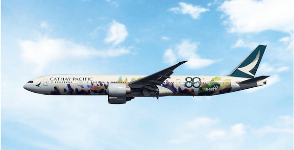 Boeing 777-300ER Cathay Pacific Spirit of Hong Kong 80th Anniversary Edition B-KQU  04698