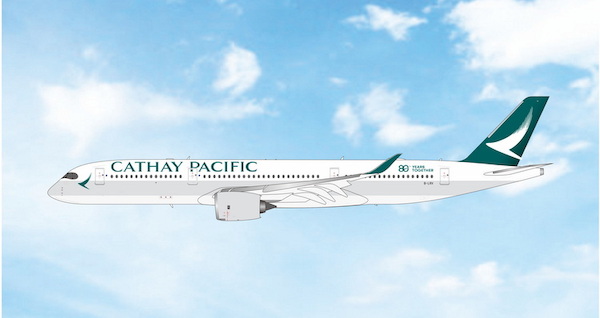 Airbus A350-900 Cathay Pacific 80 years Big Title B-LRV 04719