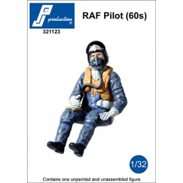 RAF Pilot seated in a/c (60's)  321123