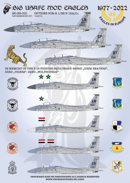 BIG USAF MOD Eagles (BT, LN, SP and CR) PKP32-001